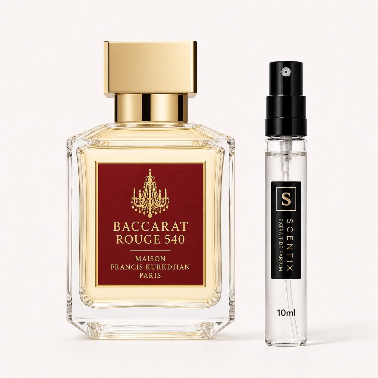 Flacon Baccarat Rouge 540 avec décant SCENTIX